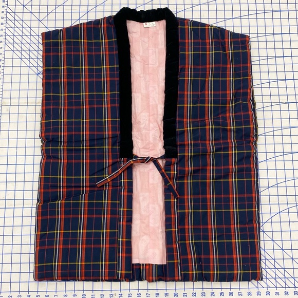 Kurume Hanten Other - Kurume Hanten Jacket/Coat Vest 25 X 31 Blue/Red/Yellow Japanese Style